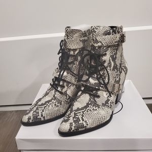 Steve Madden Patterson Snakeskin Booties
